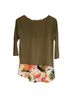 Charming Charlie Floral Multi Color 3/4 Sleeve Blouse Size M - photo 2