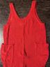FP BEACH 100% Cotton Solid Red Orange Jumpsuit Size M - photo 4