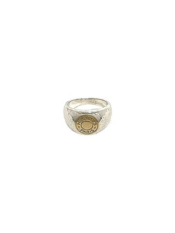 Hermès HERMES Hermes Sellier Ring, Sterling Silver 925, 18K Yellow Gold, Accessory, Silver, 39457 (view 1)
