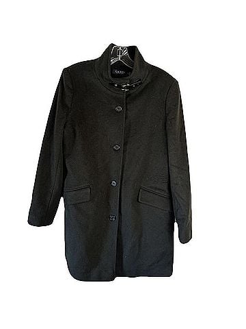 Ralph Lauren Black Label Olive Wool Preppy Pea Coat (view 1)