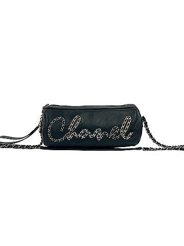 Chanel CHANEL Matelassé Logo Chain Lambskin Leather Shoulder Bag, Black, 41999 (view 1)
