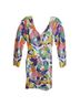 Cache 100% Polyester Multi Color Cocktail Dress Size 4 - photo 1