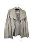 Veda 100% Leather 100% Acetate 92% Cotton 8% Spandex Solid Multi Color Green Tan Leather Jacket Size M - photo 1