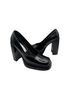 Charles David 100% Leather Black Heels Size 6 - photo 1