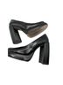 Charles David 100% Leather Black Heels Size 6 - photo 2