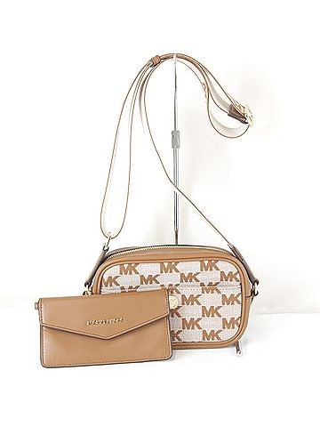 Michael Kors Michael Kors MAISIE 2-in-1 Camera Crossbody Bag Shoulder Bag, Canvas/Leather, Brown, Women's (view 1)