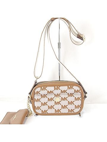 Michael Kors Michael Kors MAISIE 2-in-1 Camera Crossbody Bag Shoulder Bag, Canvas/Leather, Brown, Women's (view 2)