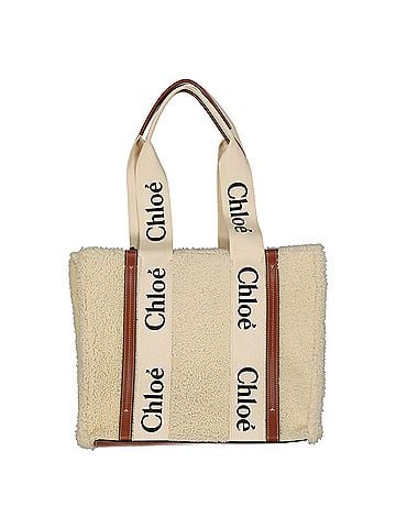 Chloé Chloé Woody Shearling Tote Bag (view 1)