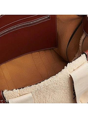 Chloé Chloé Woody Shearling Tote Bag (view 2)