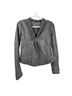 Veda 100% Leather Solid Green Black Leather Jacket Size L - photo 5