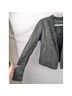 Veda 100% Leather Solid Green Black Leather Jacket Size L - photo 6