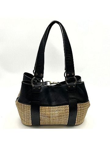 Chloé Chloé Chloe tote bag, handbag, leather, straw, basket, raffia, beige, brown, women's. (view 1)