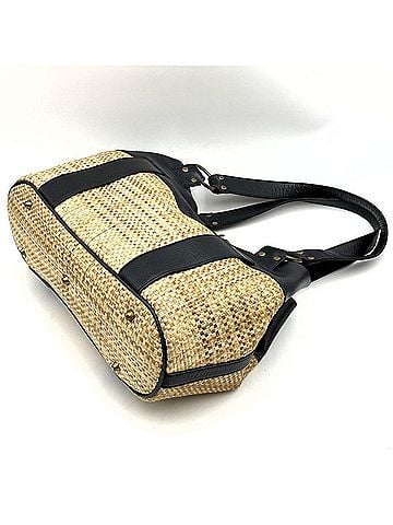 Chloé Chloé Chloe tote bag, handbag, leather, straw, basket, raffia, beige, brown, women's. (view 2)