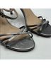 Stuart Weitzman 100% Leather Silver Sandals Size 10 - photo 8