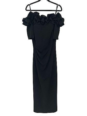 Xscape Ruffle Off The Shoulder Crepe Column Gown Cocktail Dress (view 1)