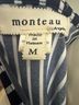 Monteau Stripes Blue White Jumpsuit Size M - photo 3