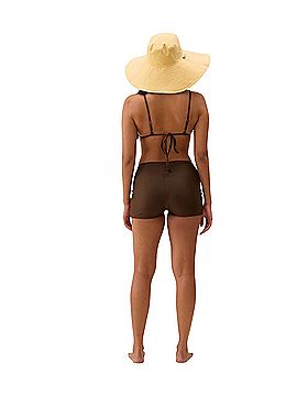 Djerf Avenue Djerf Avenue Boxer Bikini Bottom Cocoa Swimsuit Bottoms (view 2)