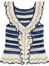 Rails Blue Luci Top With Ruffle in Crete Stripe Size S - photo 1