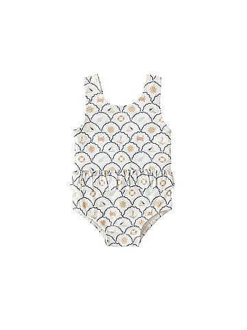 Rylee + Cru Girl's Skirted One-Piece Swimsuit in Nautical (view 1)