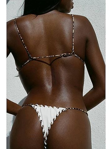 Indah Women's Trish Bikini Bottom in Ivroy Tiger (view 2)