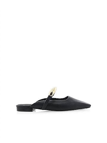 Billini Women's Mercer Mule Flats in Black (view 1)
