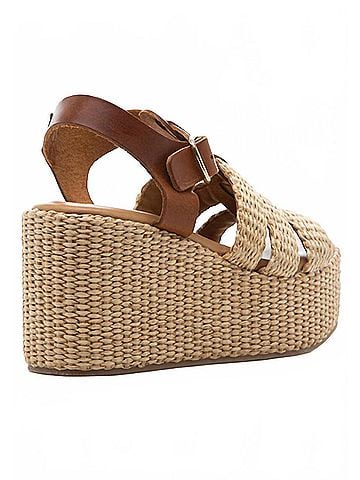 275 Central Women's Shane Wedge Sandal in Natural Raffia (view 2)