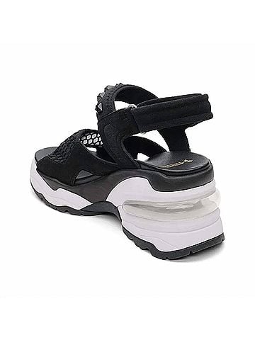Ash Women's Diva Wedge Sandal in Black (view 2)