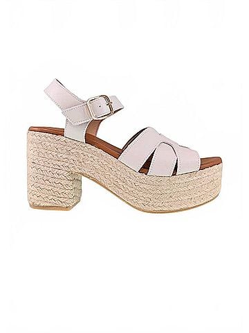 Ateliers Women's Nadia Platform Sandal in White (view 1)