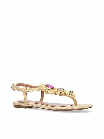 BiBi LOU Women's Vavin Embellished Sandal in Natural (view 1)
