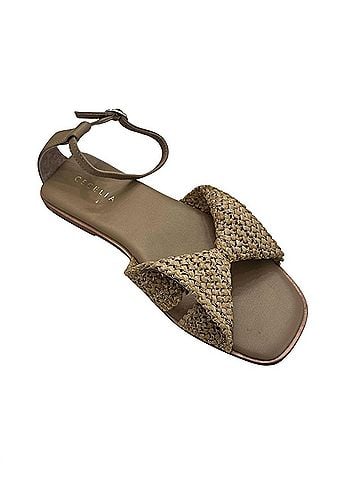 Cecelia New York Women's Wind Flat Sandal in Natural (view 1)
