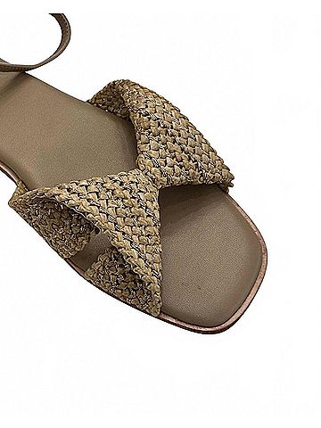 Cecelia New York Women's Wind Flat Sandal in Natural (view 2)