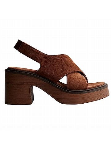 Free People Women's Cora Slingback Platform Sandal in Brown (view 1)