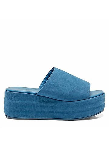 Free People Women's Harbor Flatform Sandals in Emerald Tide (view 1)