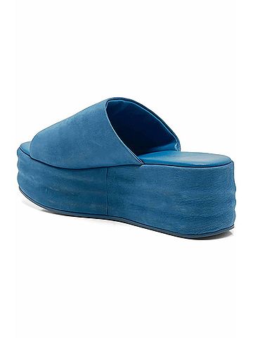 Free People Women's Harbor Flatform Sandals in Emerald Tide (view 2)