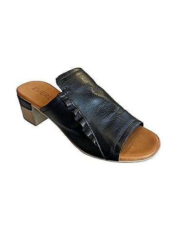 Everly Women's Gia Heeled Slide in Black (view 1)