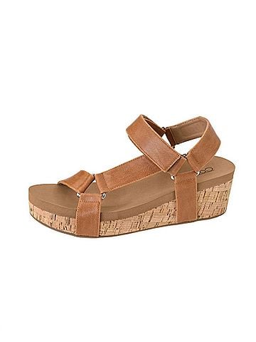 Corkys Women's Don't Tempt Me Wedge in Cognac (view 2)