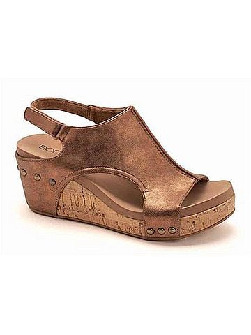 Corkys Women's Carley Wedge Sandals in Antique Bronze (view 1)