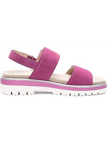 Ara Women's Marbella Open Toe Sandals in Pink Kid Suede (view 1)