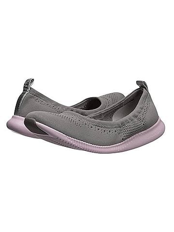 Cole Haan Women's Zerogrand Stitchlite Ballet Flat in Ironstone/Lilac (view 2)