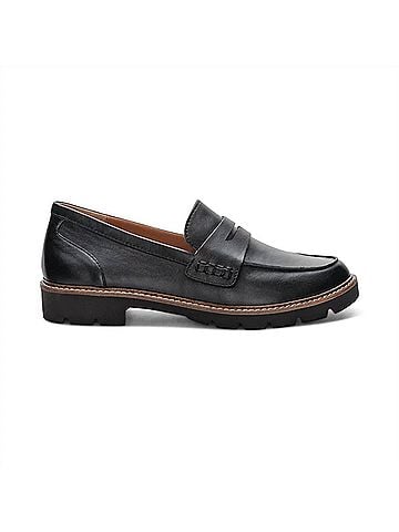 Aetrex Women's Collette Arch Support Loafer in Black (view 1)