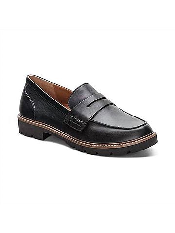 Aetrex Women's Collette Arch Support Loafer in Black (view 2)