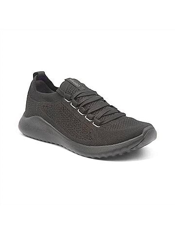 Aetrex Women's Carly Slip On Sneaker in Black/Black (view 2)