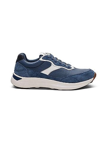 Aetrex Women's Emily Lace Up Sneaker in Blue (view 1)