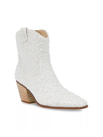 Betsey Johnson Women's Sb-Diva Western Boot in Ivory (view 1)