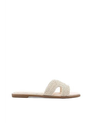 Billini Women's Gordy Sandal in Ivory Crochet (view 1)