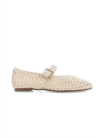 Billini Women's Franky Flat in Ivory Raffia Weave (view 1)