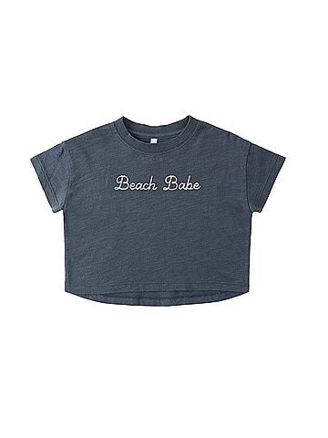 Rylee + Cru Girl's Boxy Tee in Beach Babe (view 1)