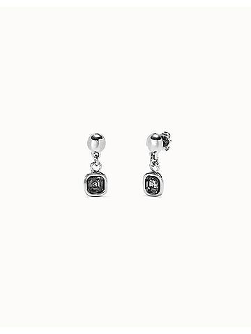 Uno de 50 Women's Ser Expresiva Exc Earring With Clear Crystals in Silver (view 1)