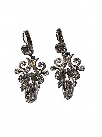 Mariana Women's Chandelier Earrings in Clear Crystal (view 1)