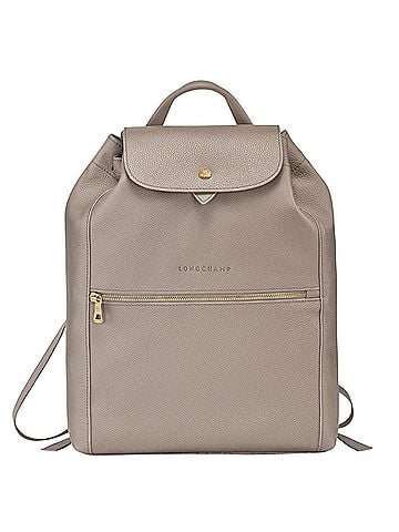 Longchamp Le Foulonne Leather Backpack in Turtledove (view 1)
